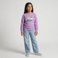 Girls Cotton Graphic Crew Neck Sweat Tee