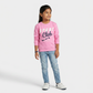 Girls Graphic Crew Neck Sweat Tee