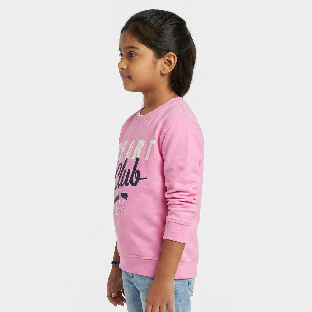 Girls Graphic Crew Neck Sweat Tee