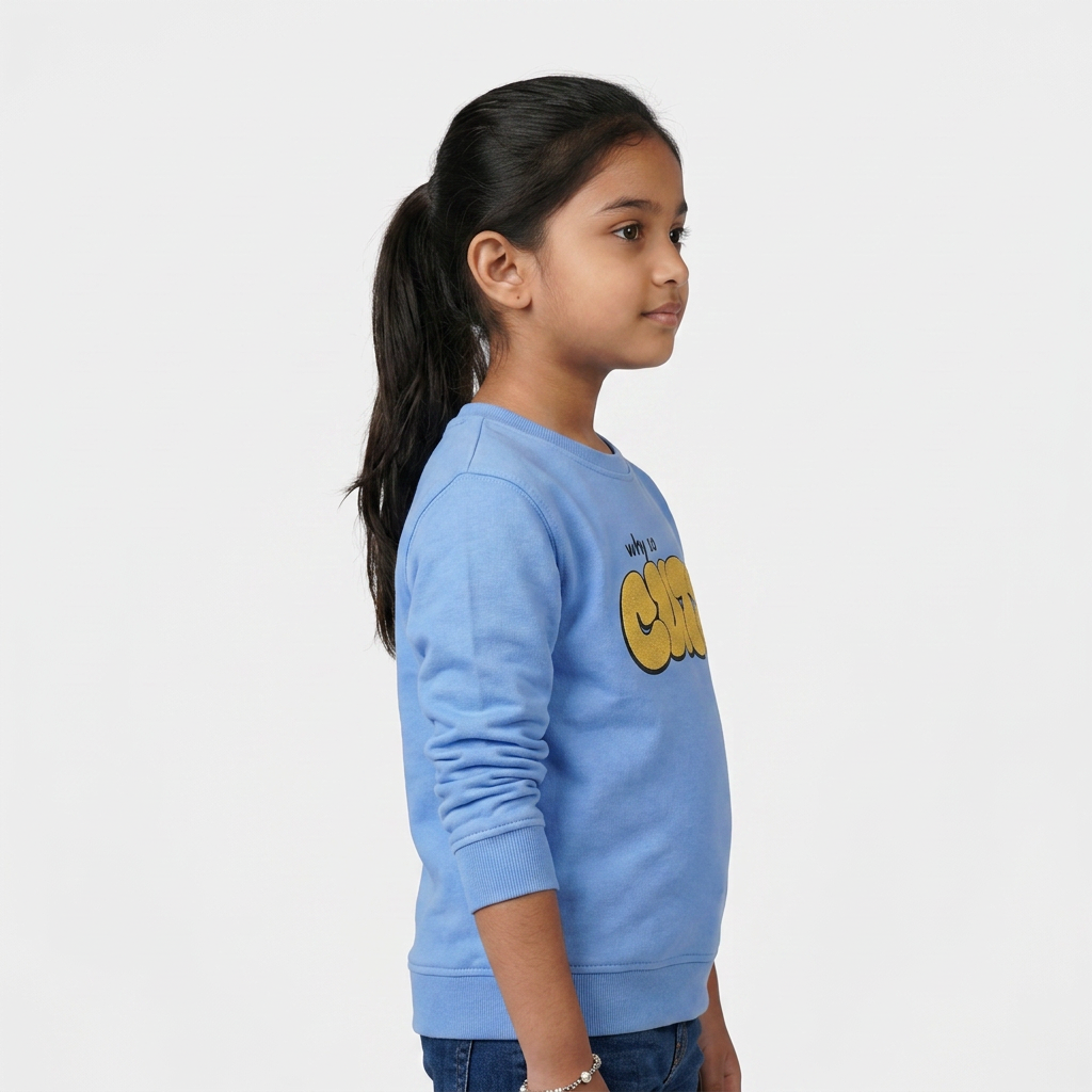 Girls Graphic Crew Neck Sweat Tee