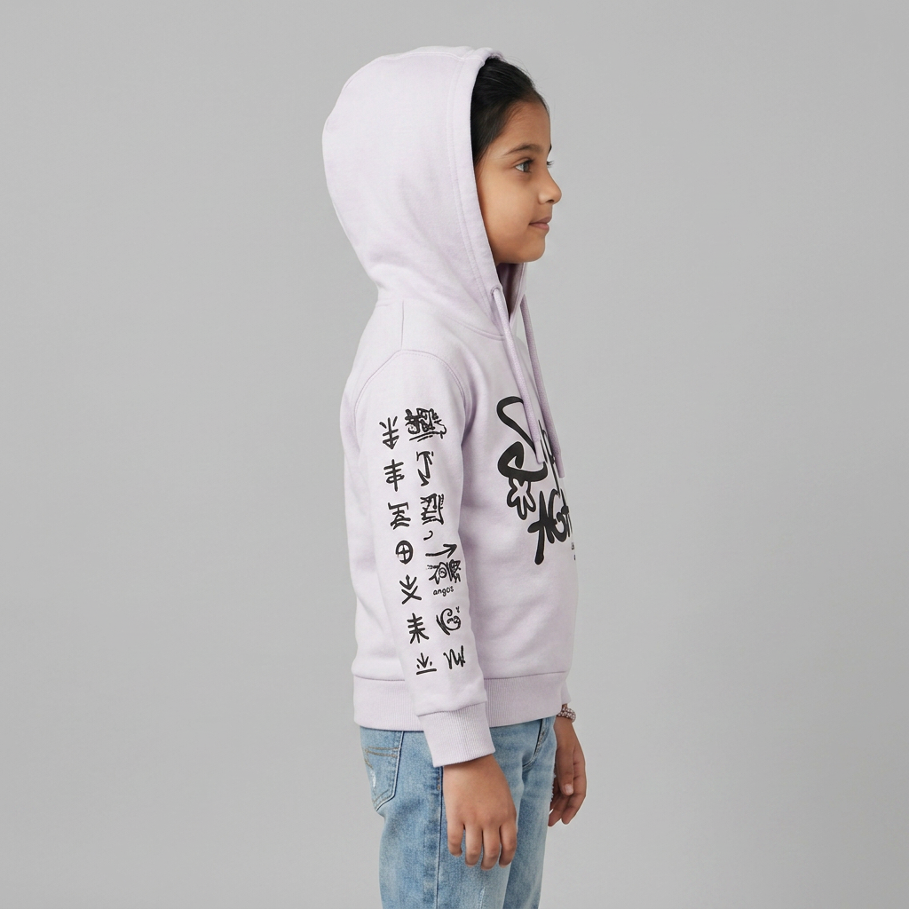 Girls Cotton Graphic Sweat Tee