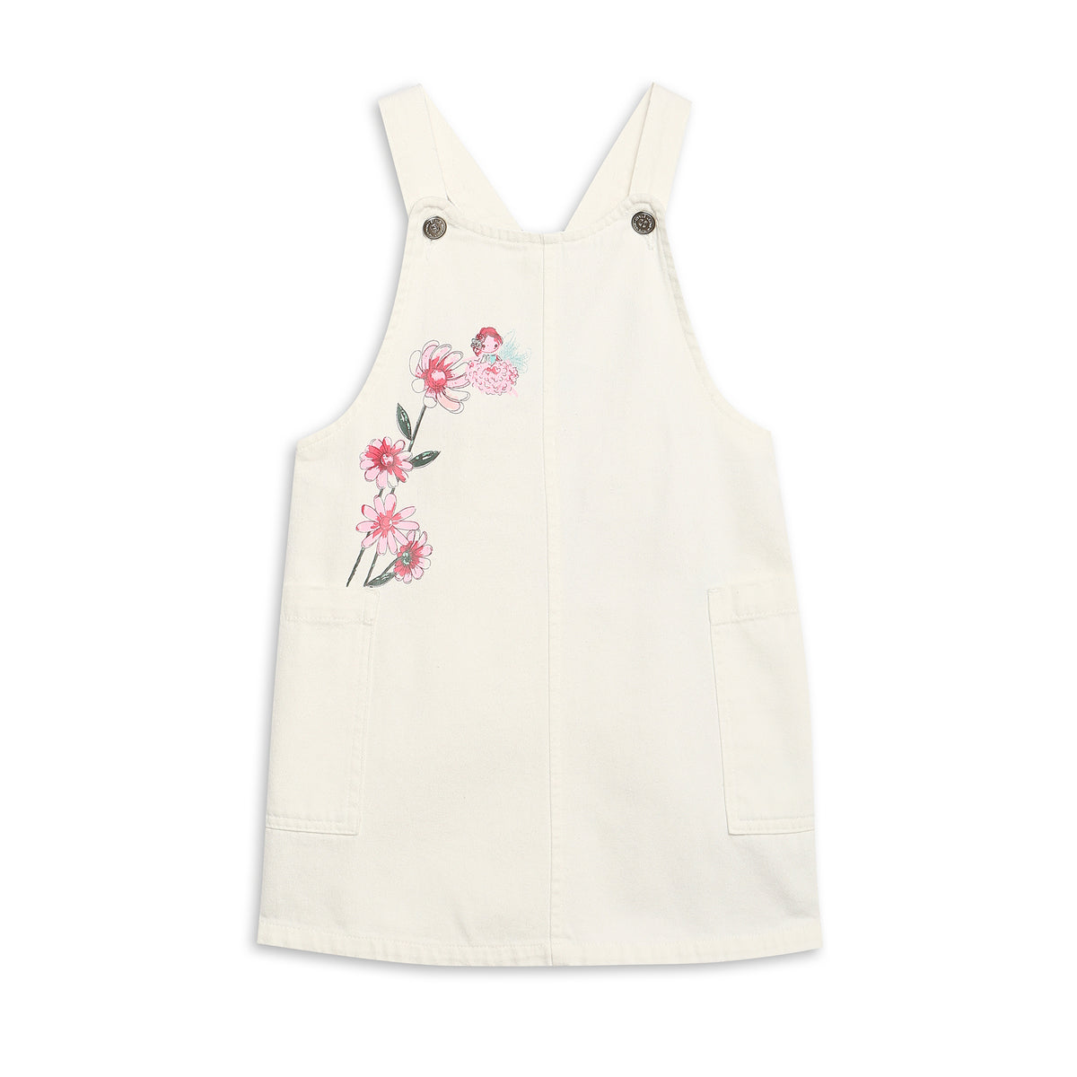 Girls Printed Pinafore Dress