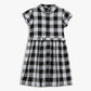 Girls Checkered Below Knee Collar Tunic Flared Dress