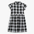 Girls Checkered Below Knee Collar Tunic Flared Dress