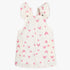 Girls Regular Fit Printed Square Neck Short Sleeve Dress