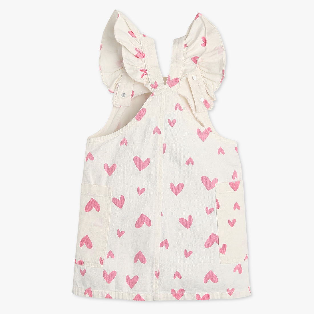 Girls Regular Fit Printed Square Neck Short Sleeve Dress