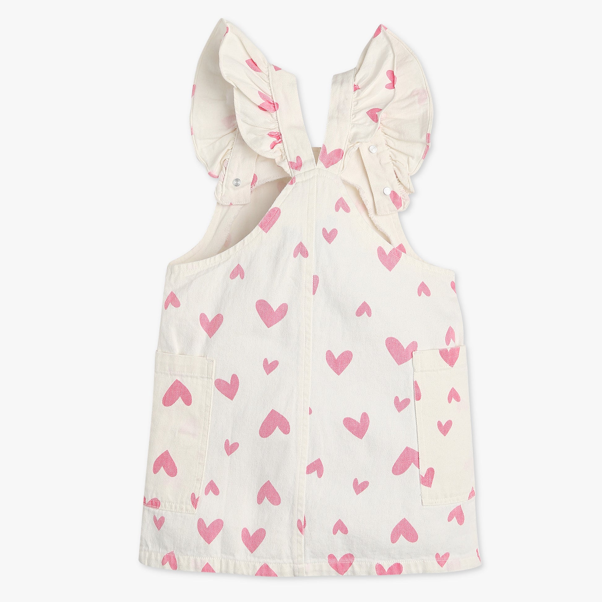 Girls Regular Fit Printed Square Neck Short Sleeve Dress