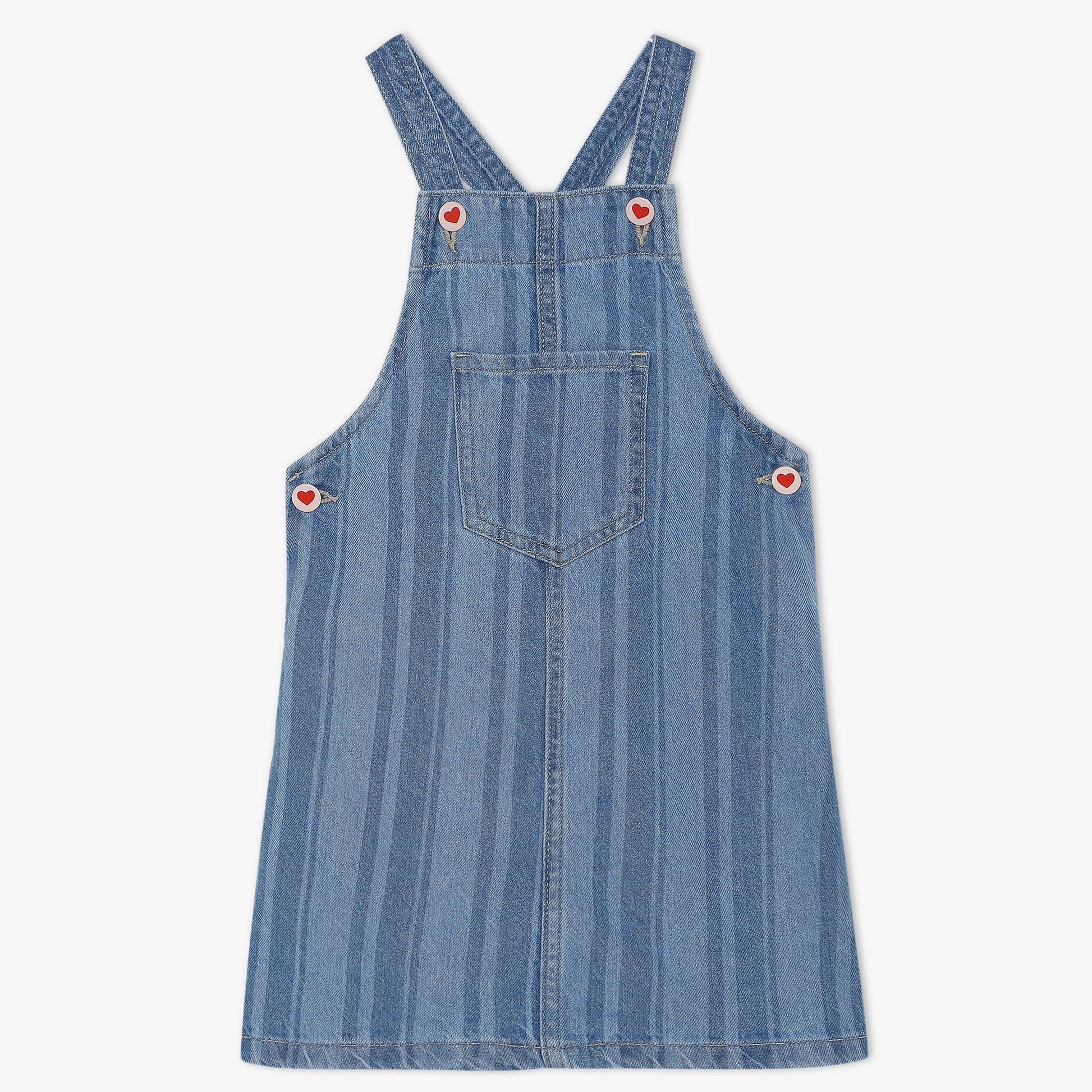 Girls Regular Fit Laser Print Square Neck Dress