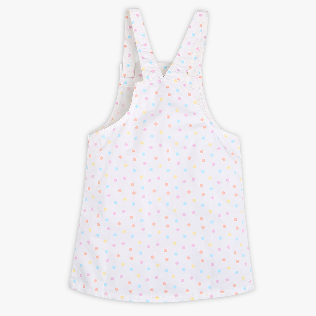 Girls Regular Fit Printed Square Neck Sleeveless Dress