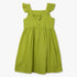 Girls Regular Fit Solid Square Neck Short Sleeve Dress