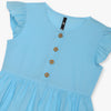 Girls Regular Fit Solid Round Neck Dress