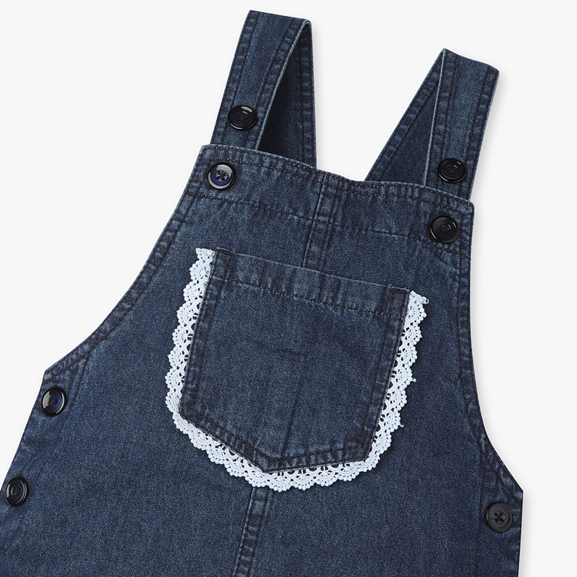 Girls Regular Fit Solid Square Neck Dress