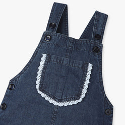 Girls Regular Fit Solid Square Neck Dress