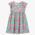Girls Regular Fit Printed Round Neck Short Sleeve Dress