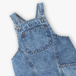 Girls Solid Pinaforce Dress