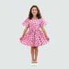 Girls Printed Frock with Balloon Sleeves
