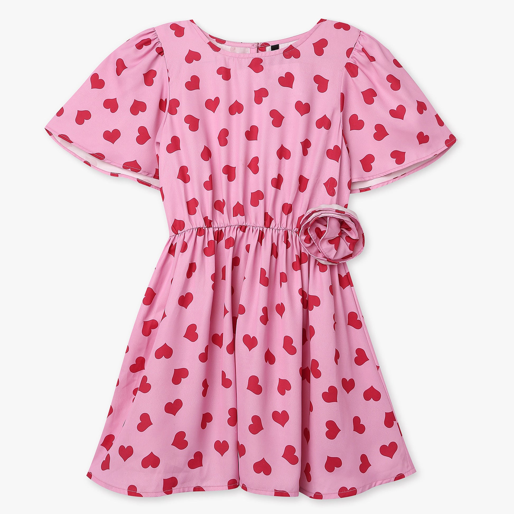 Buy Girls Regular Fit Printed Baloon Sleeve Frock  - Style Union