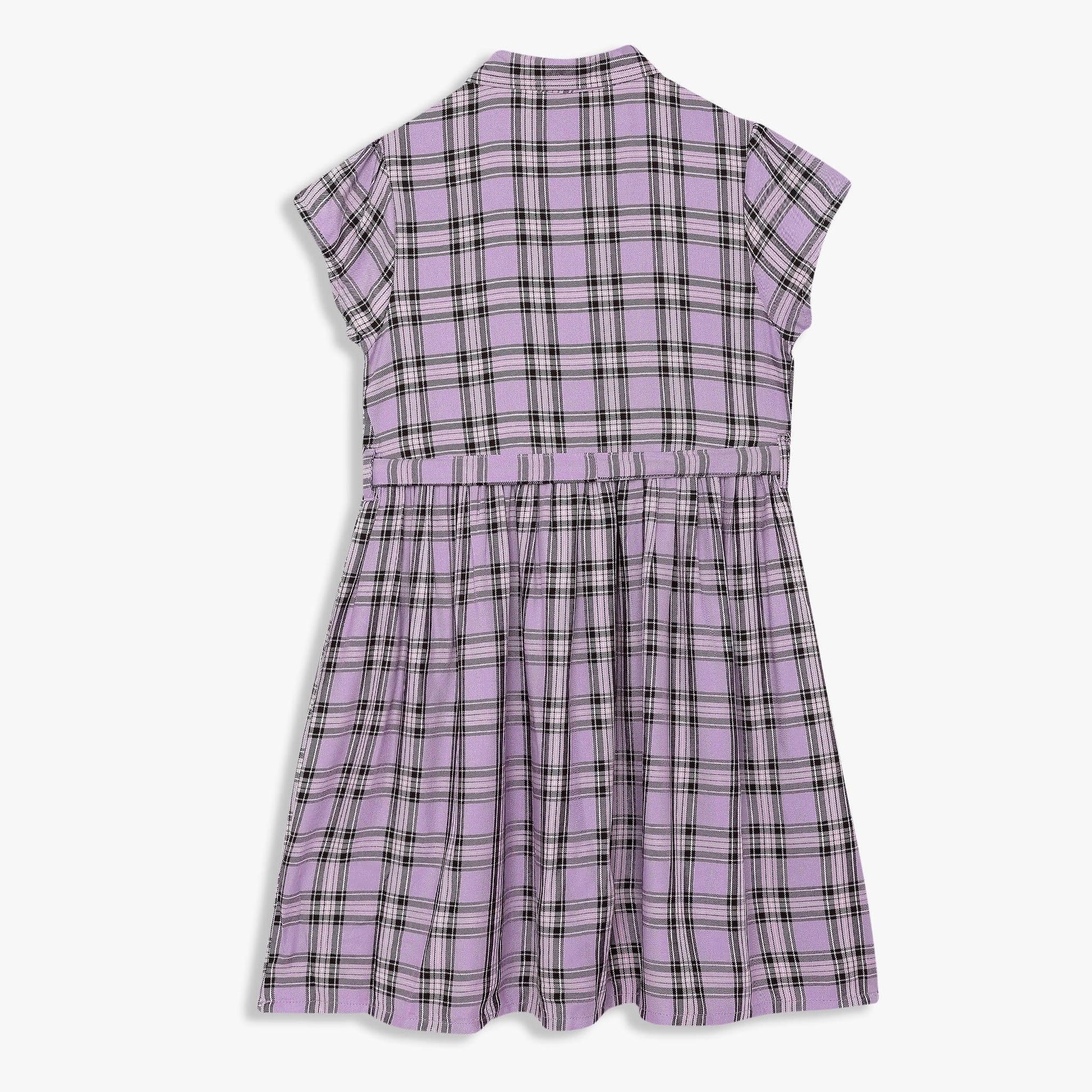 Girls Checkered Knee Length Frock
