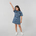 Girls Heavily Washed Denim Dress