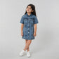 Girls Heavily Washed Denim Dress