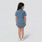 Girls Heavily Washed Denim Dress