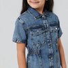 Girls Heavily Washed Denim Dress