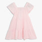 Girls Cotton Solid Knee Length Frock