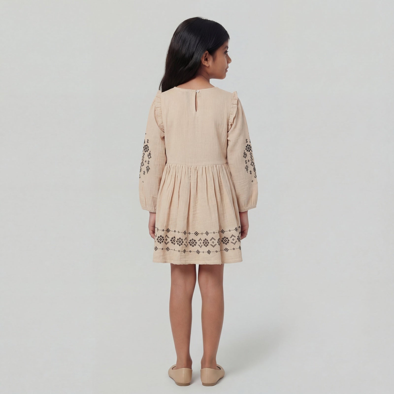 Cotton Printed Full Sleeve Frock