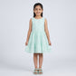 Girls Cotton Schiffli Dress With Back Cutout