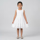 Girls Cotton Schiffli Dress With Back Cutout