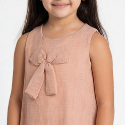 Girls Printed Woven Sleeveless Frock