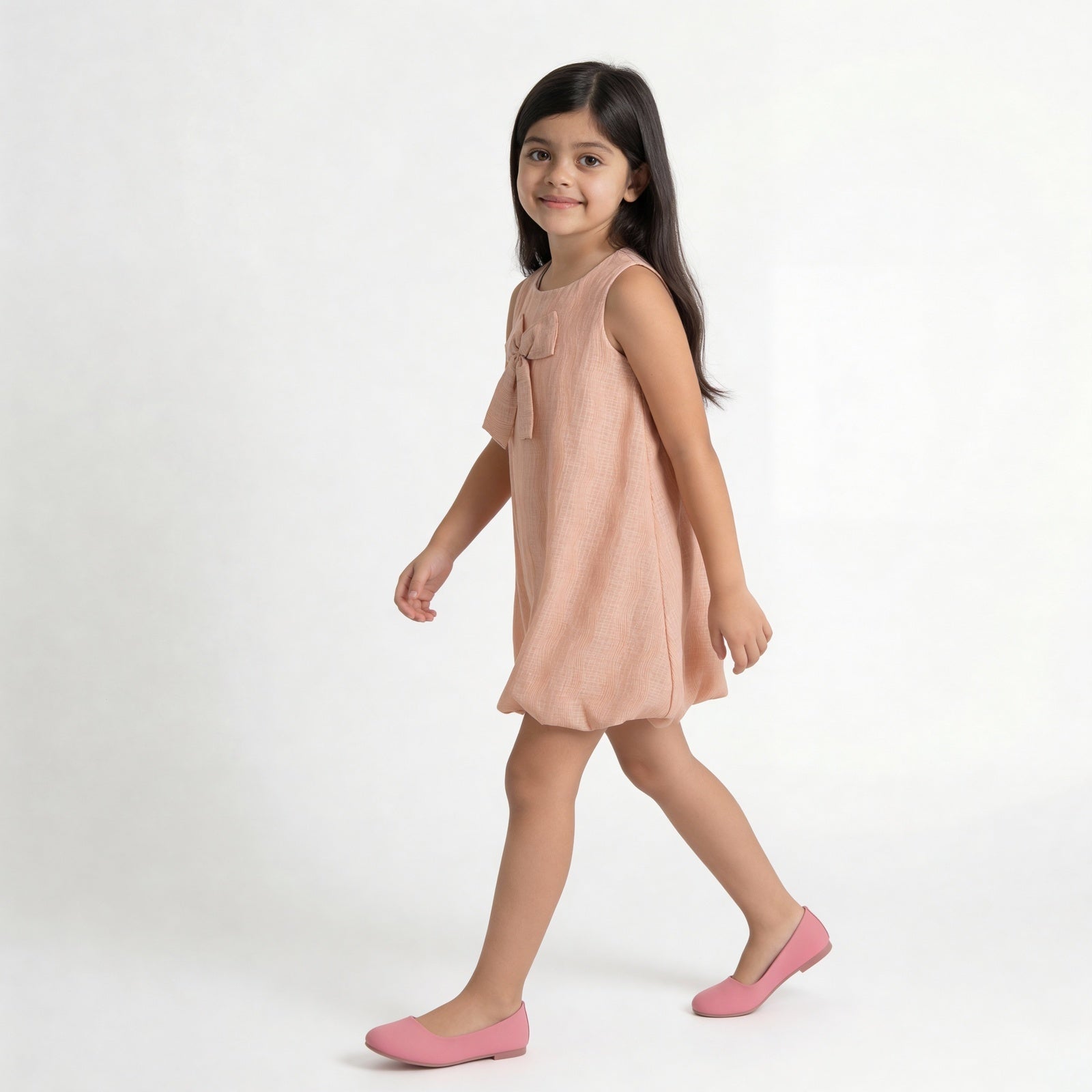 Girls Printed Woven Sleeveless Frock