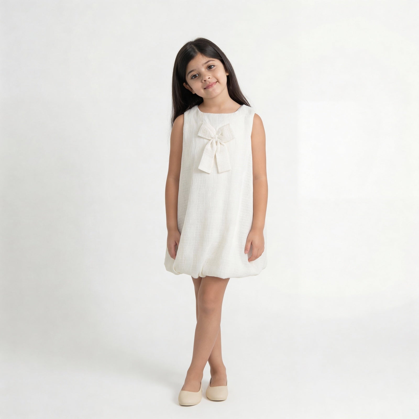 Girls Printed Woven Sleeveless Frock