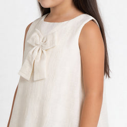 Girls Printed Woven Sleeveless Frock