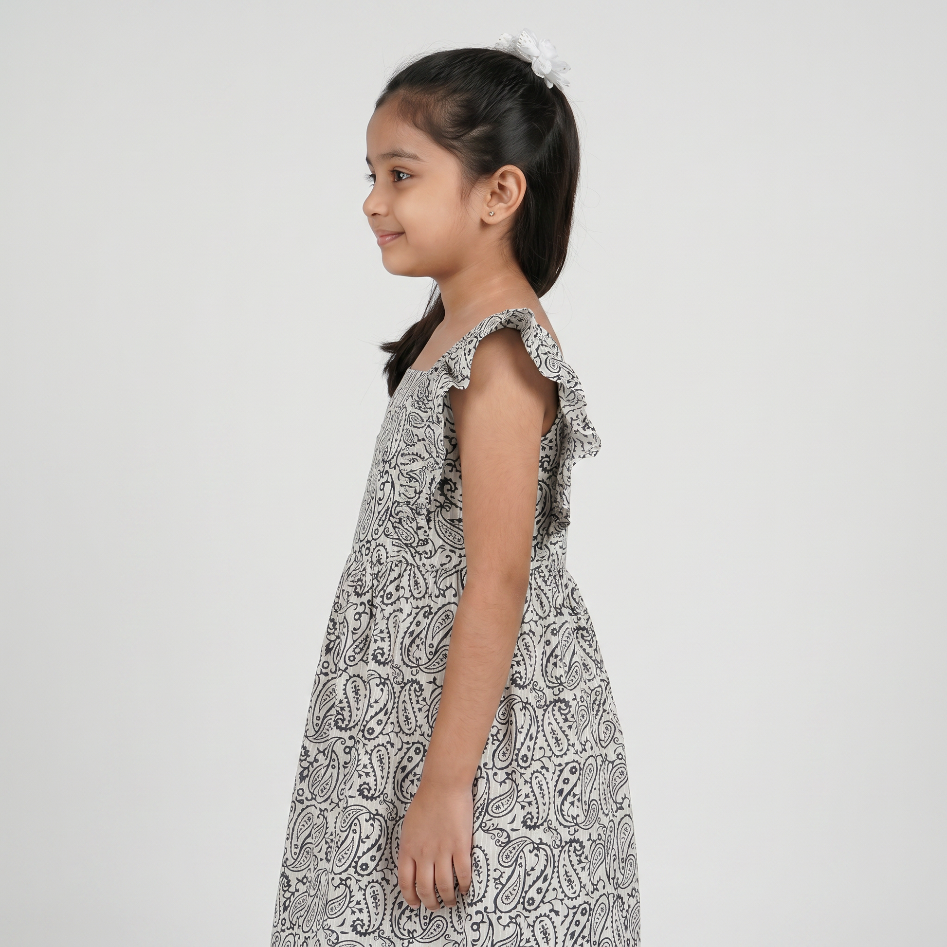 Girls Cotton Printed Dress