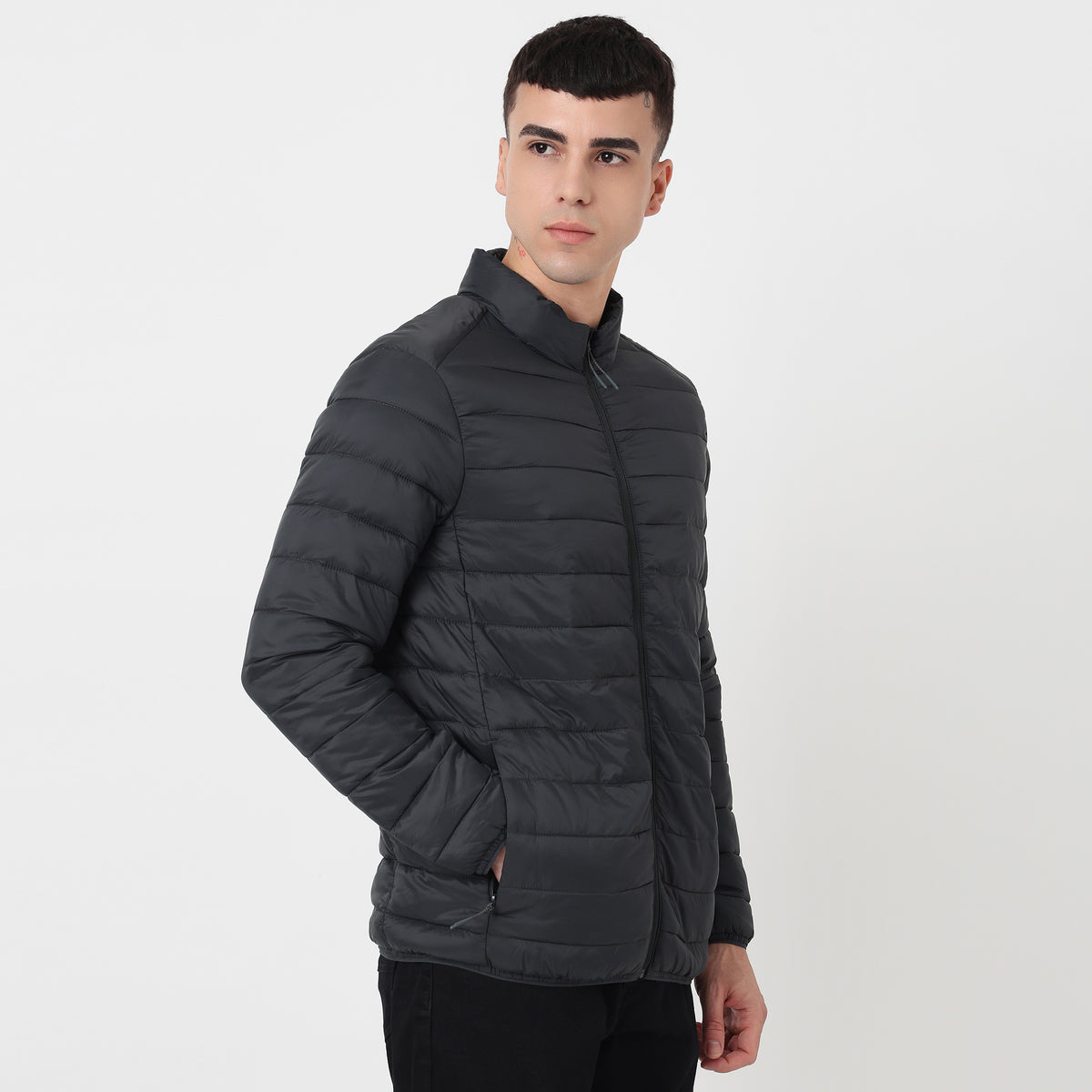 Heat-X Ultrapuff Bomber Jacket with Zippered Hand Pockets