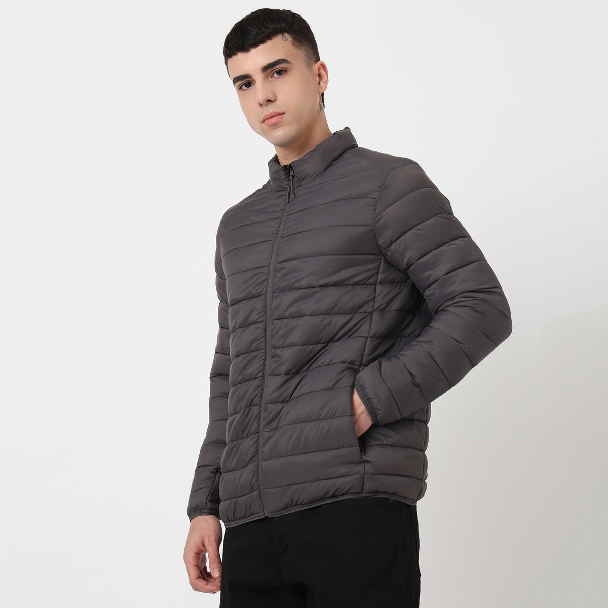Heat-X Ultrapuff Bomber Jacket with Zippered Hand Pockets