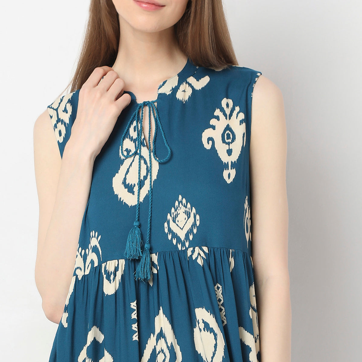 Flare Fit Printed Dress