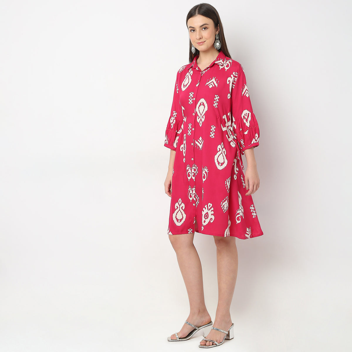 Flare Fit Printed Dress