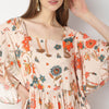 Flare Fit Printed Dress