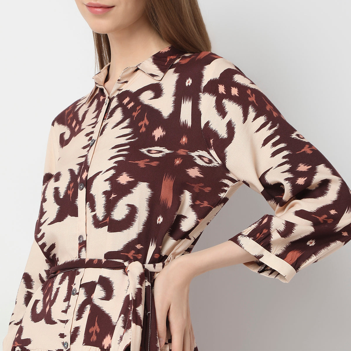 Flare Fit Printed A-Line Dress