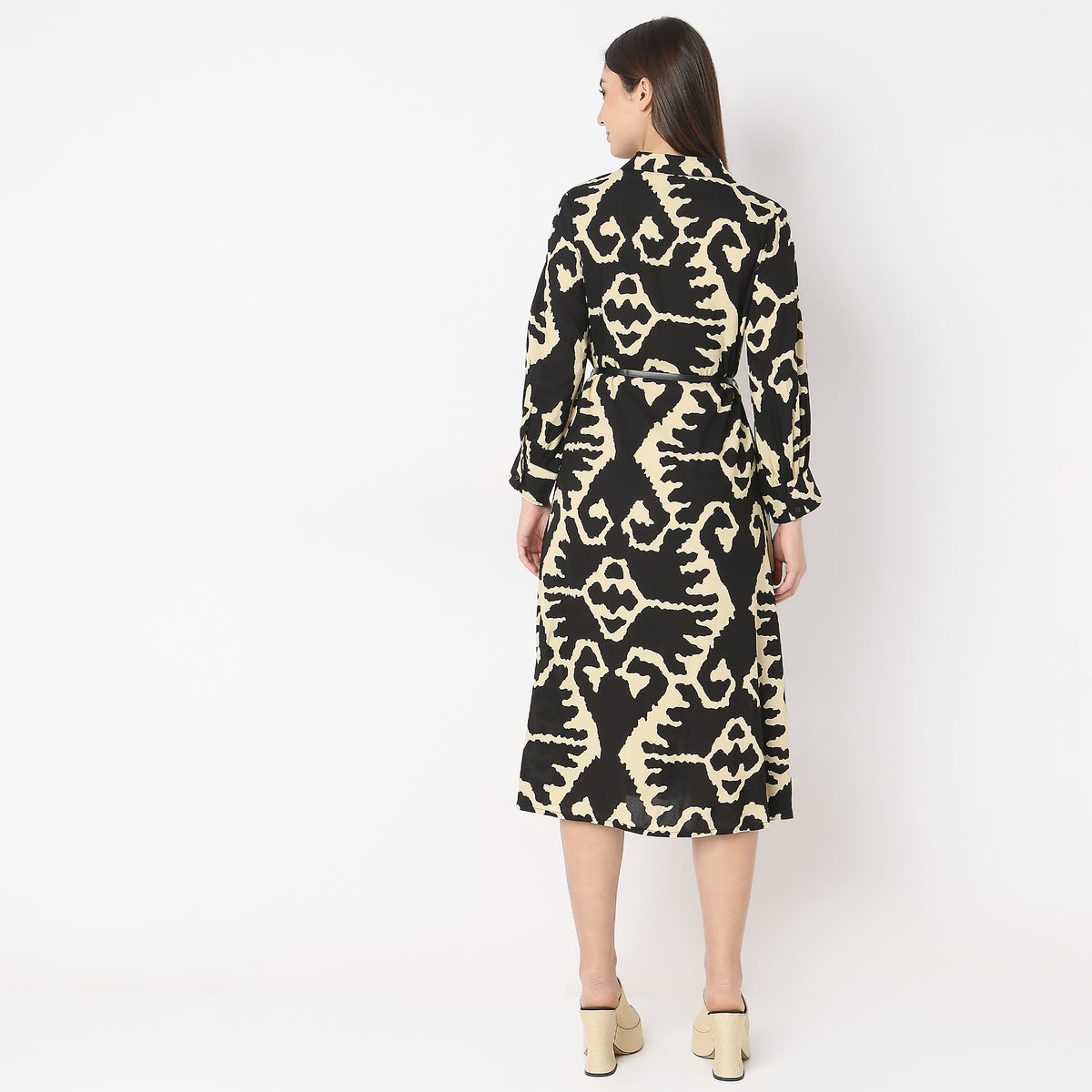 Flare Fit Printed Dress