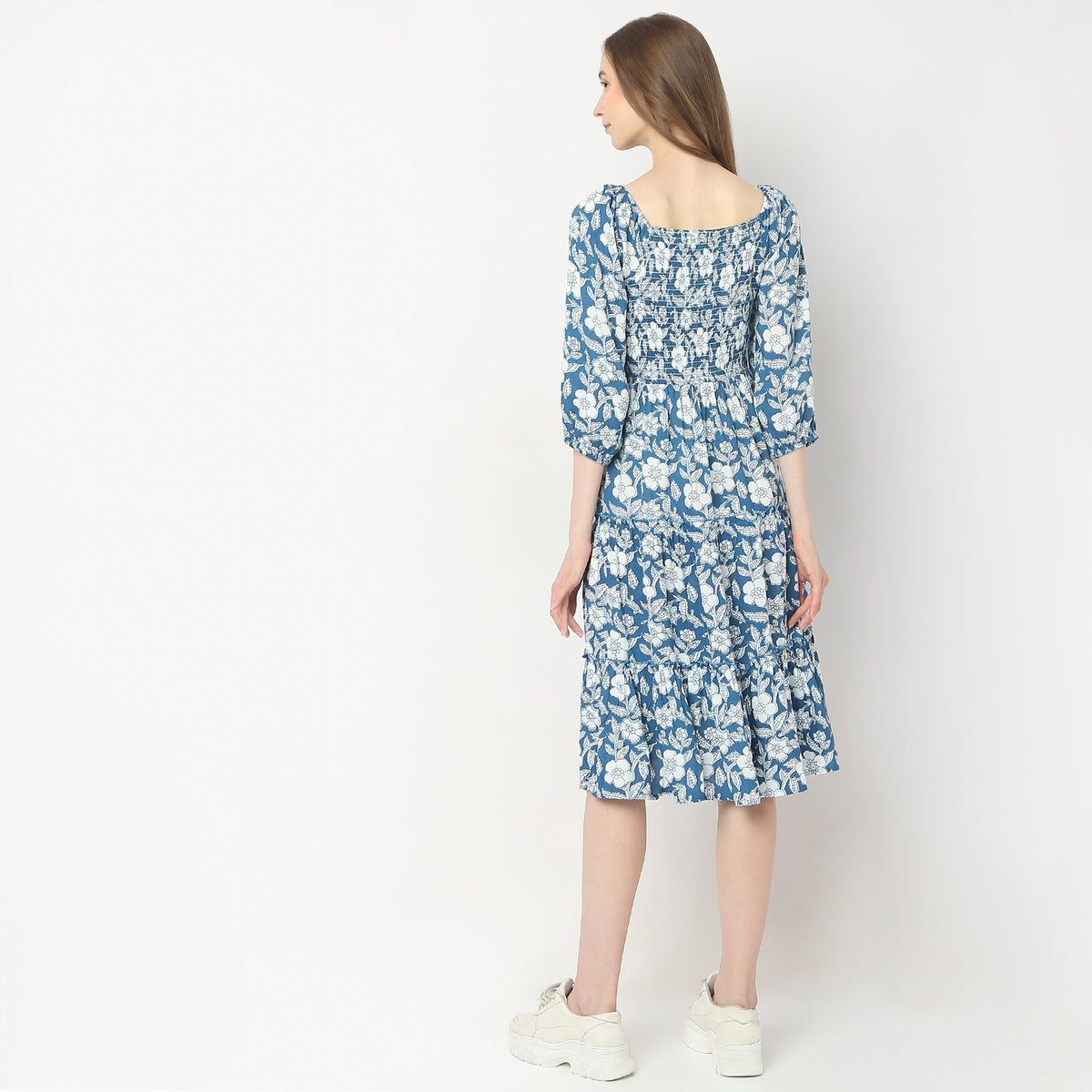 Flare Fit Printed A-Line Dress