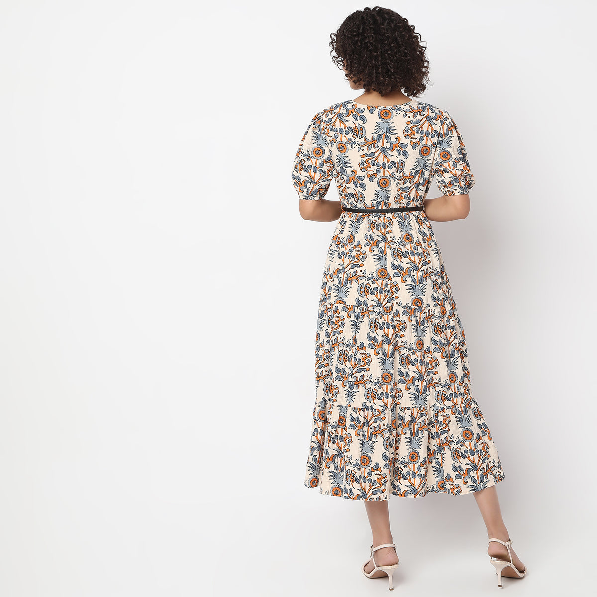 Flare Fit Printed Dress