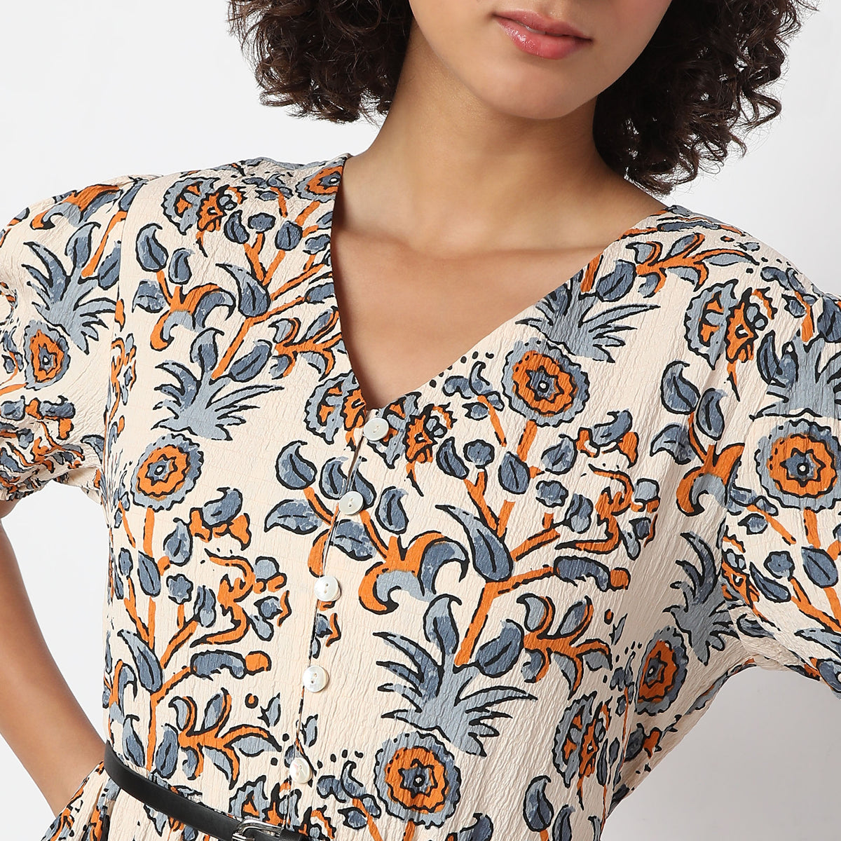 Flare Fit Printed Dress