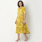 Printed Rayon Flared Dress
