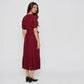 V-Neck Embroidered Dress