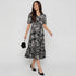 V-Neck Printed Tiered Dress