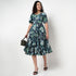 V-Neck Front Ruched Tiered Dress