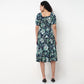 V-Neck Front Ruched Tiered Dress